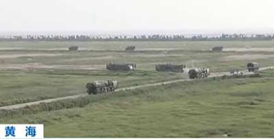 南京軍區(qū)炮兵部隊在黃海附近進行了大規(guī)模實兵實彈演習，這種大規(guī)模遠程火箭炮火力打擊演習尚屬首次。資料圖