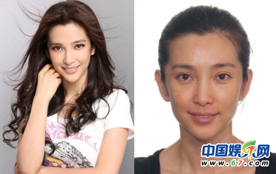 一線女星帶妝素顏強(qiáng)烈對比——李冰冰