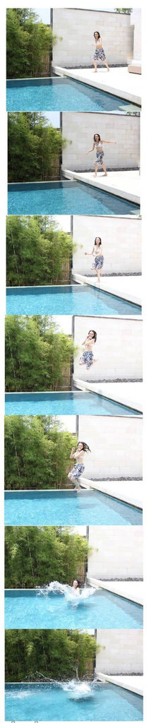 女星微博曬泳裝照 火辣性感