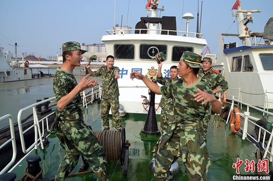 江蘇海警部隊官兵跳《江南style》緩解壓力
