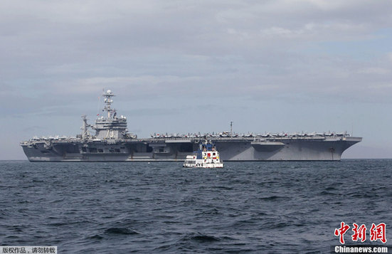 多艘美軍戰(zhàn)艦中國附近海域游弋 航母抵菲律賓