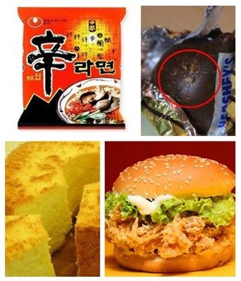 德芙蠕蟲(chóng)巧克力 致癌辛拉面 大腸桿菌漢堡 活蟲(chóng)85度C面包 好時(shí)活蛆巧克力