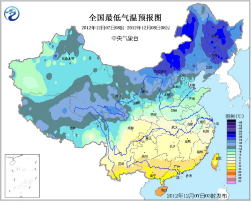 中國(guó)北方地區(qū)氣溫持續(xù)偏低 黑龍江局地暴雪(圖)