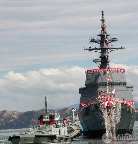 資料圖：日本海上自衛(wèi)隊冬月號驅(qū)逐艦。