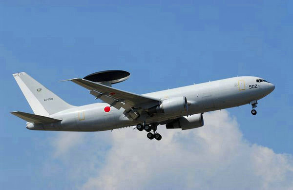 資料圖：日本航空自衛(wèi)隊E-767空中預(yù)警機。