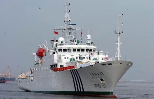 資料圖：海監(jiān)83艦是目前中國最先進(jìn)的海洋調(diào)查船。.