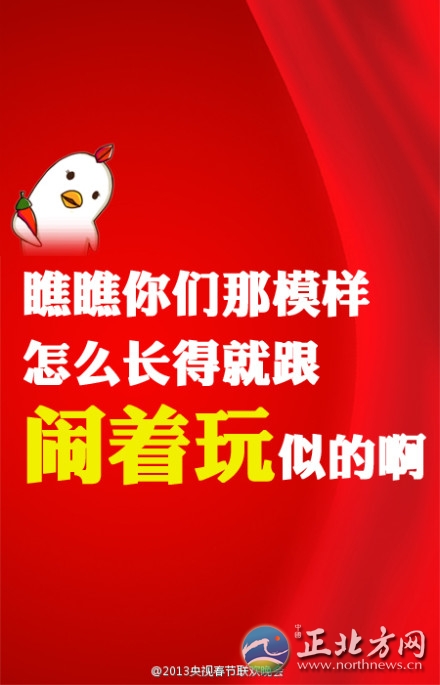 盤(pán)點(diǎn)2013年央視蛇年春晚流行語(yǔ)走紅網(wǎng)絡(luò)【組圖】