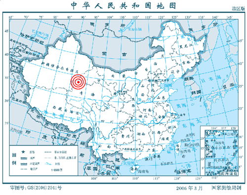 中新網(wǎng)2月12日電 據(jù)中國地震臺網(wǎng)測定，北京時間2月12日03時13分在青海省海西蒙古族藏族自治州北緯38.5度，東經(jīng)92.4度 發(fā)生5.1級地震，震源深度10.0公里。