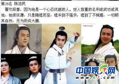 盤點(diǎn)經(jīng)典古裝美男35人排行榜 吳奇隆第9鄭少秋奪榜眼